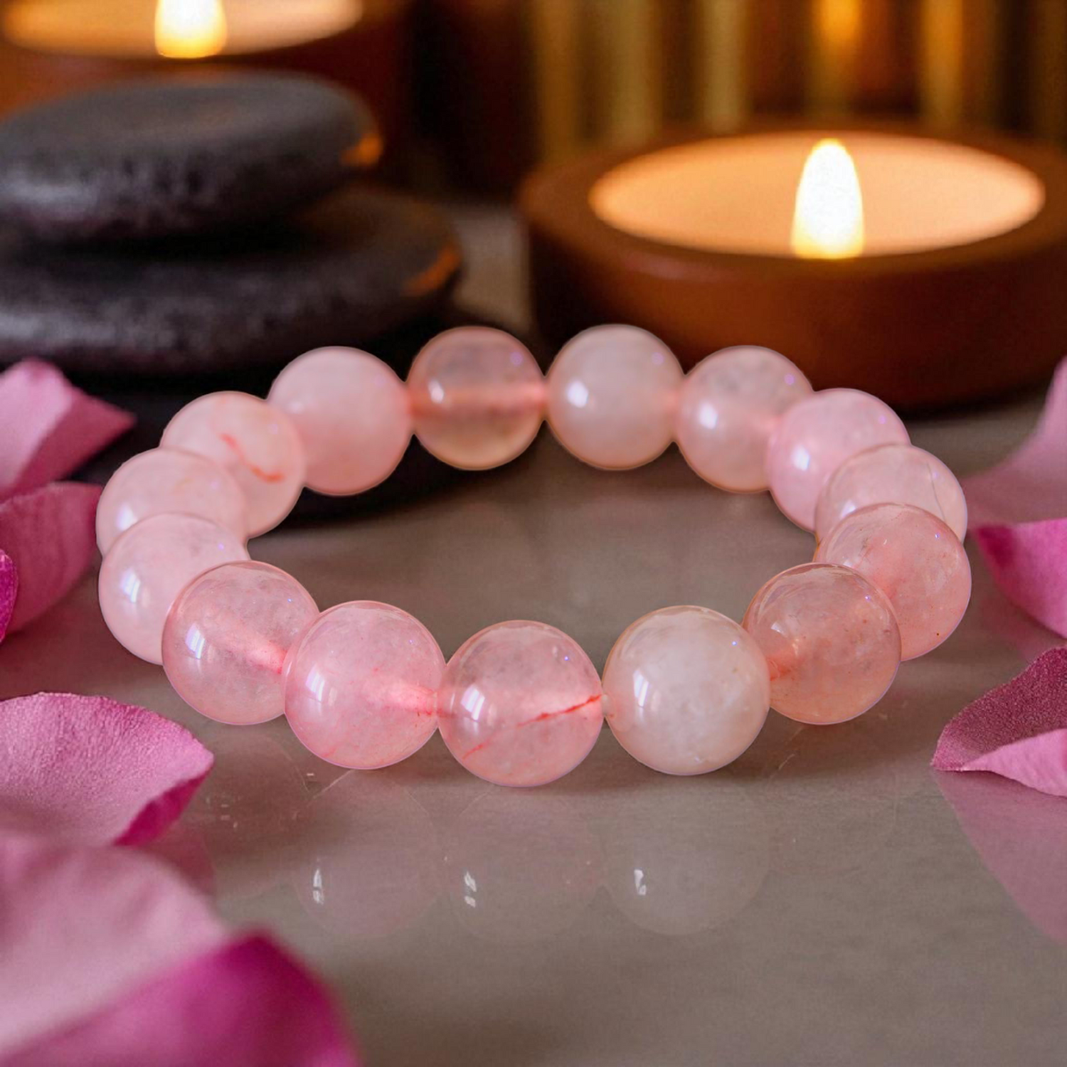 Rose Quartz Bracelet - 12mm