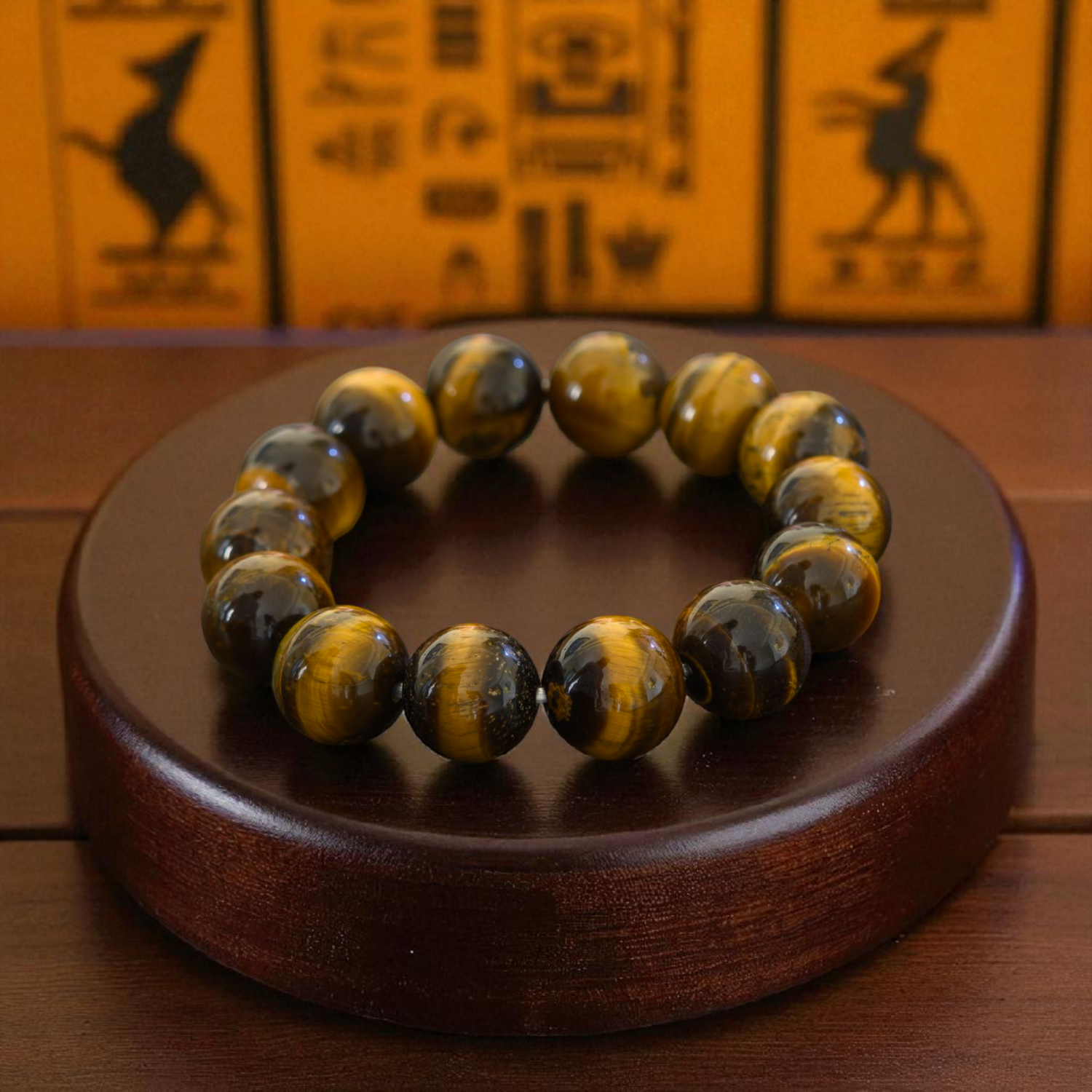 Tiger's eye Crystal Bracelet - 12mm.