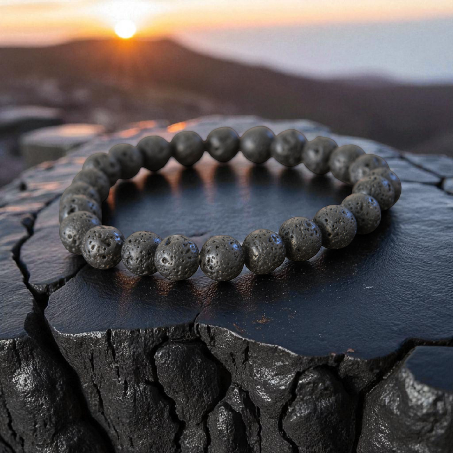 Lava Stone Bracelet - 8mm