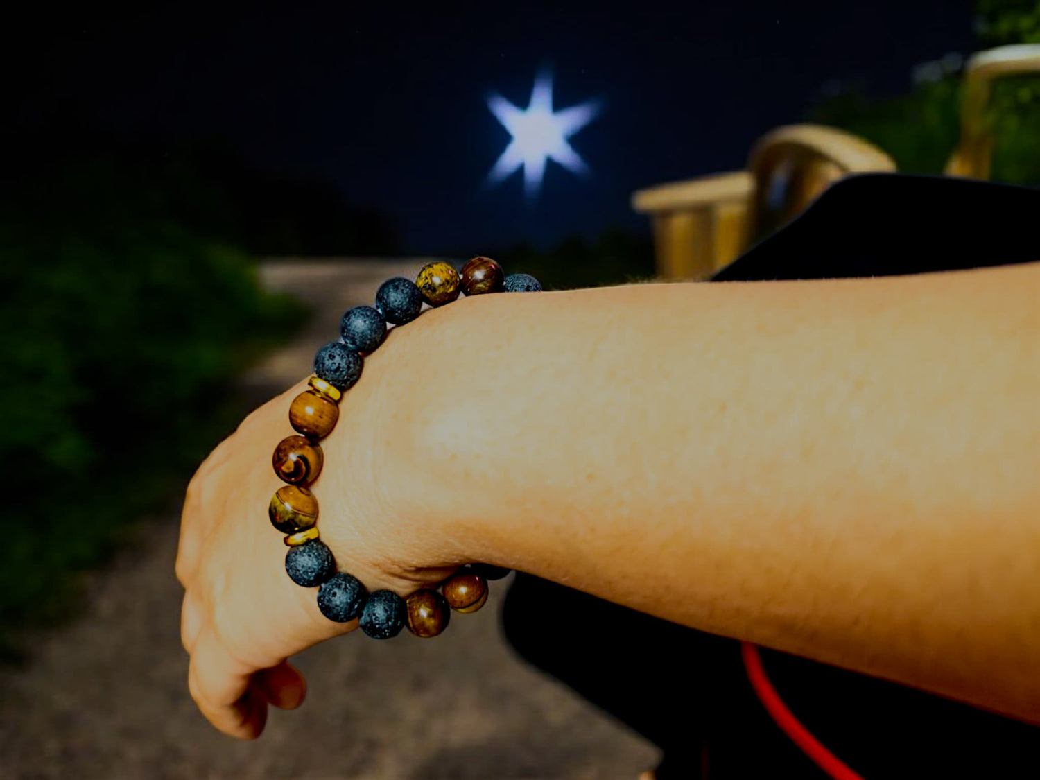 Lava Stone & Tiger Eye Bracelet – Grounding & Protection